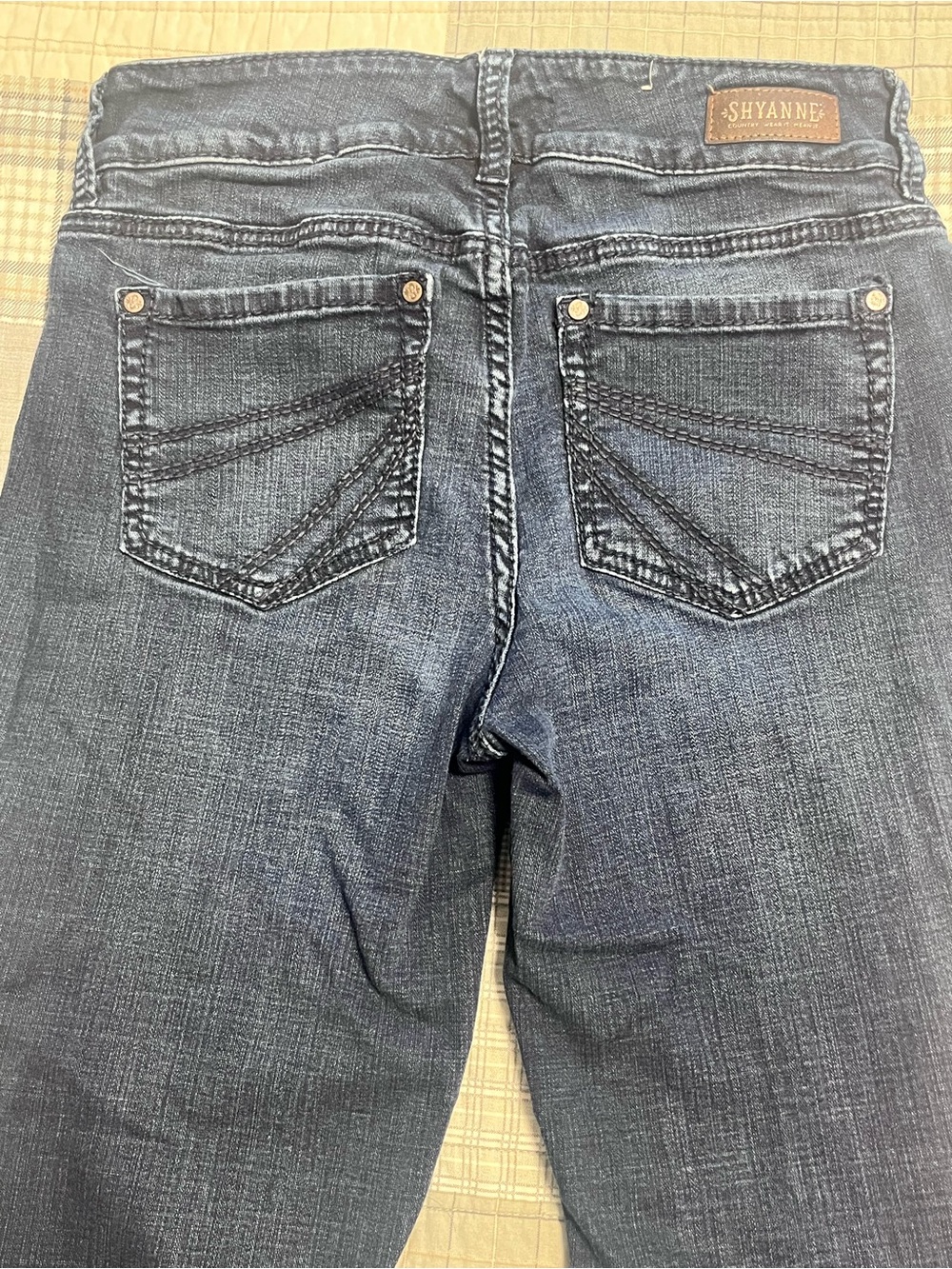2 Pair Shyanne Women’s Bootcut Jeans 28x34 Reg Dark Wash Stretch Western Denim - Picture 13 of 16